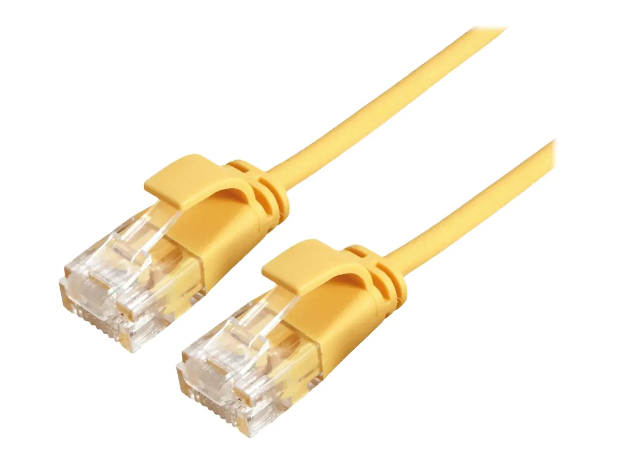 Roline Green - Patch-Kabel - RJ-45 (M) zu RJ-45 (M) - 30 cm - UTP - CAT 6a - halogenfrei, geformt, ohne Haken, verseilt - Gelb