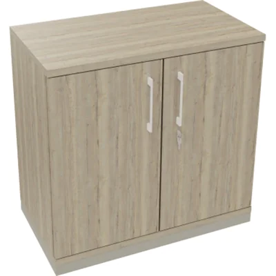 Flügeltürenschrank 2OH B800xT442xH781 si/Eiche Nat