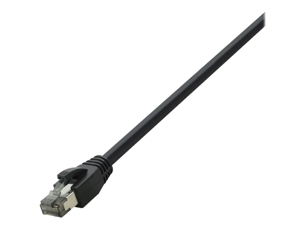 LogiLink - Patch-Kabel - RJ-45 (M) zu RJ-45 (M) - 2 m - SFTP, PiMF - CAT 8.1 - halogenfrei, geformt, rund, ohne Haken - Schwarz