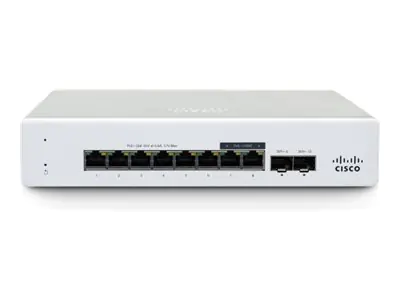 Cisco Meraki MS130-8X - Switch - managed - 6 x 10 /100/1000Base-T + 2 x 2.5GBase-T + 2 x 10Gb