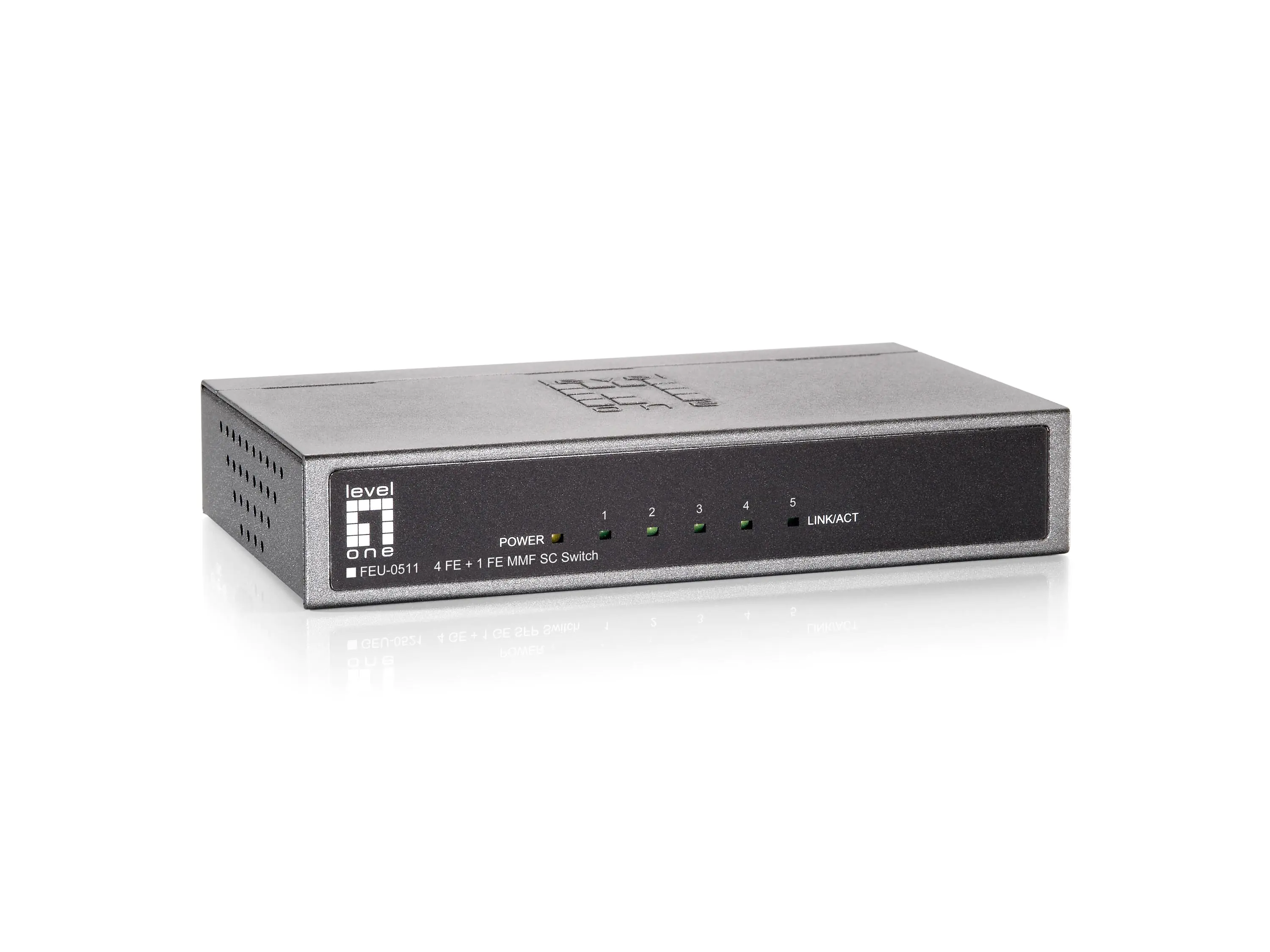 LevelOne FEU-0511 - Switch - unmanaged - 4 x 10/100 + 1 x 100Base-FX - Desktop, wandmontierbar