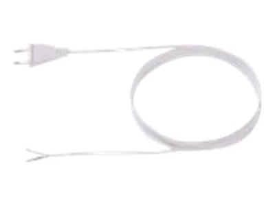 Bachmann - Stromkabel - Eurostecker (S) zu ohne Stecker 25 mm abisoliert - Wechselstrom 250 V - 2.5 A - 3 m - geformt, flach - weiß