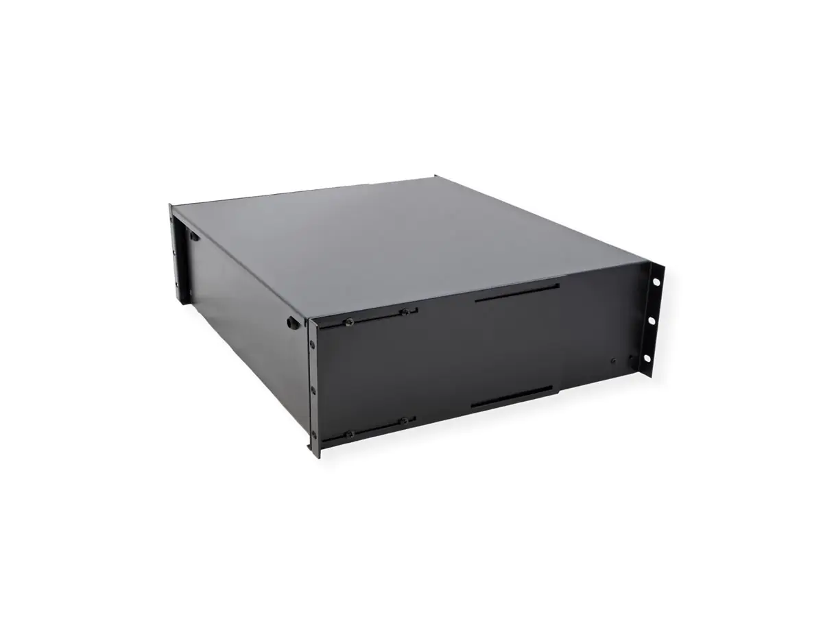 ROLINE Tastatur-Tablett - abschließbar, Tiefe 400 mm - RAL 9005, Jet Black - 3U - 48.3 cm (19") 26.21.0270