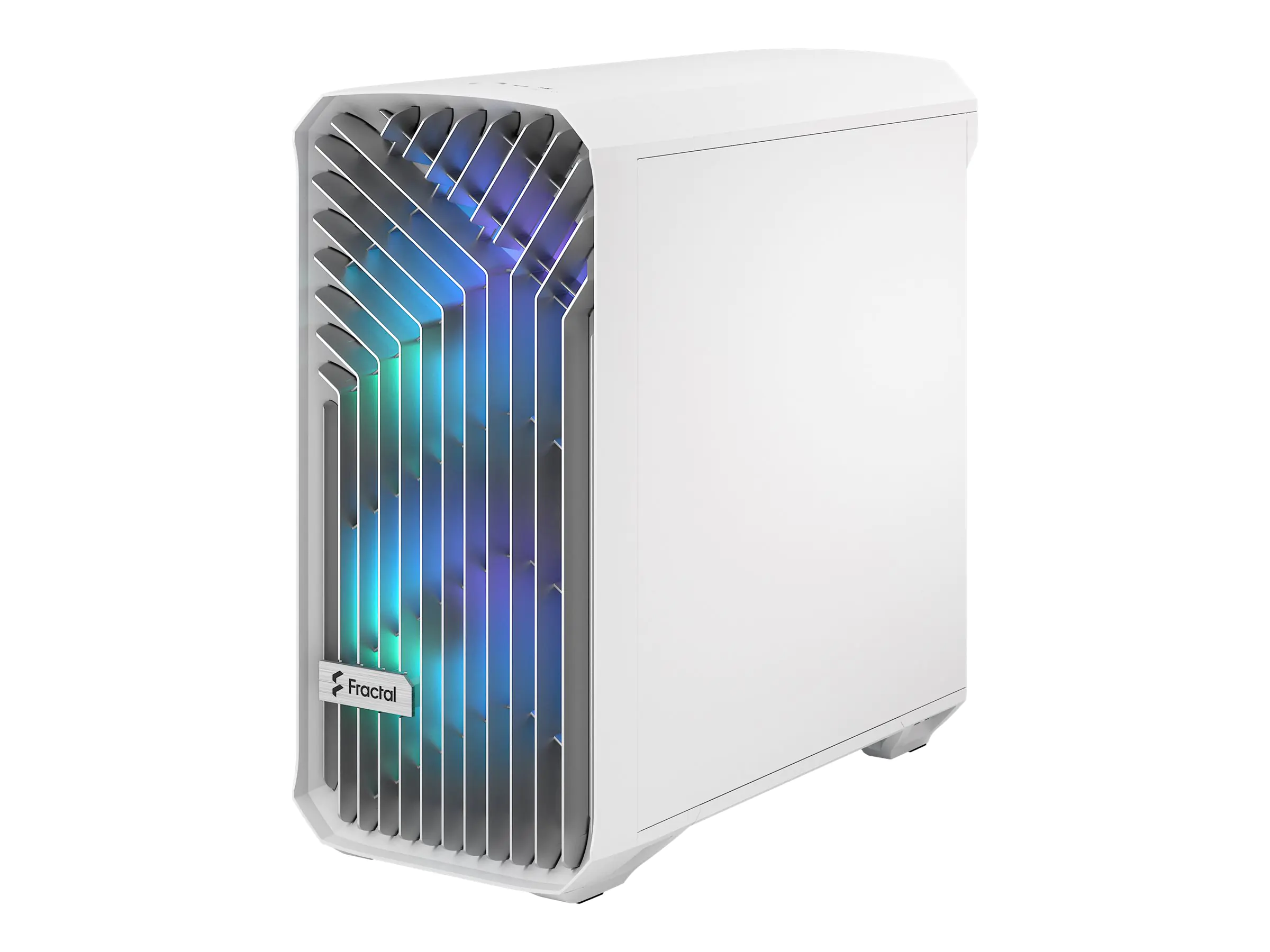 Fractal Design Torrent Compact - Tower - E-ATX - Seitenteil mit Fenster (gehärtetes Glas) - keine Spannungsversorgung (ATX) - white RGB clear tint - USB/Audio