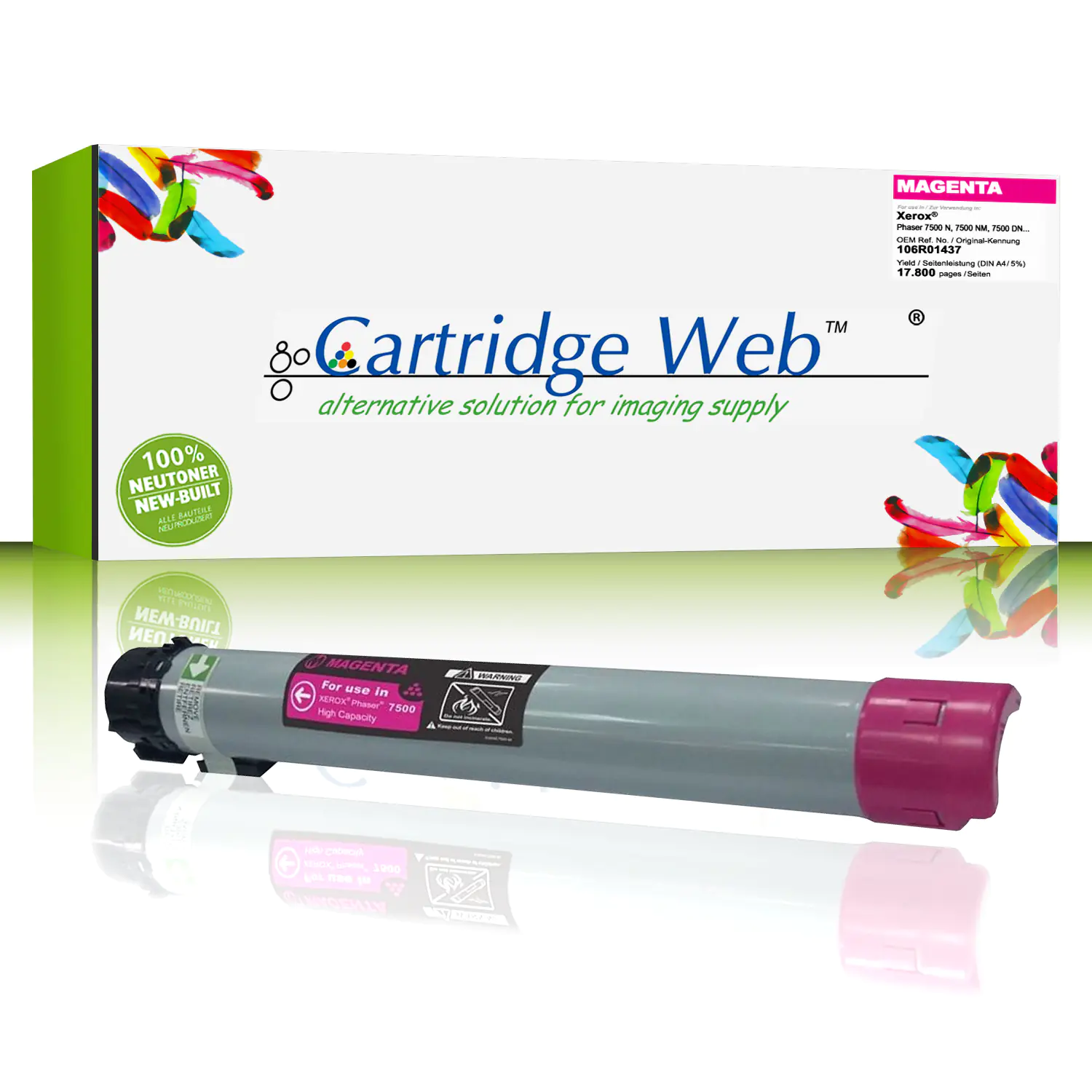 CartridgeWeb Toner kompatibel zu Xerox 106R01437 magenta 17.800 Seiten