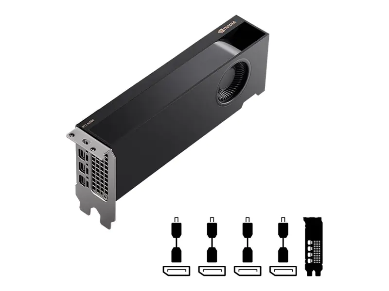 NVIDIA RTX A2000 - Grafikkarten - RTX A2000 - 6 GB GDDR6 - PCIe 4.0 x16 - 4 x Mini DisplayPort