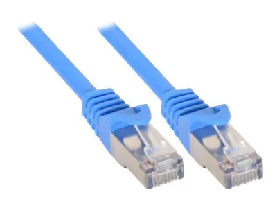 InLine - Patch-Kabel - RJ-45 (M) zu RJ-45 (M) - 1.5 m - Foiled Unshielded Twisted Pair (F/UTP) - CAT 5e - geformt - Blau