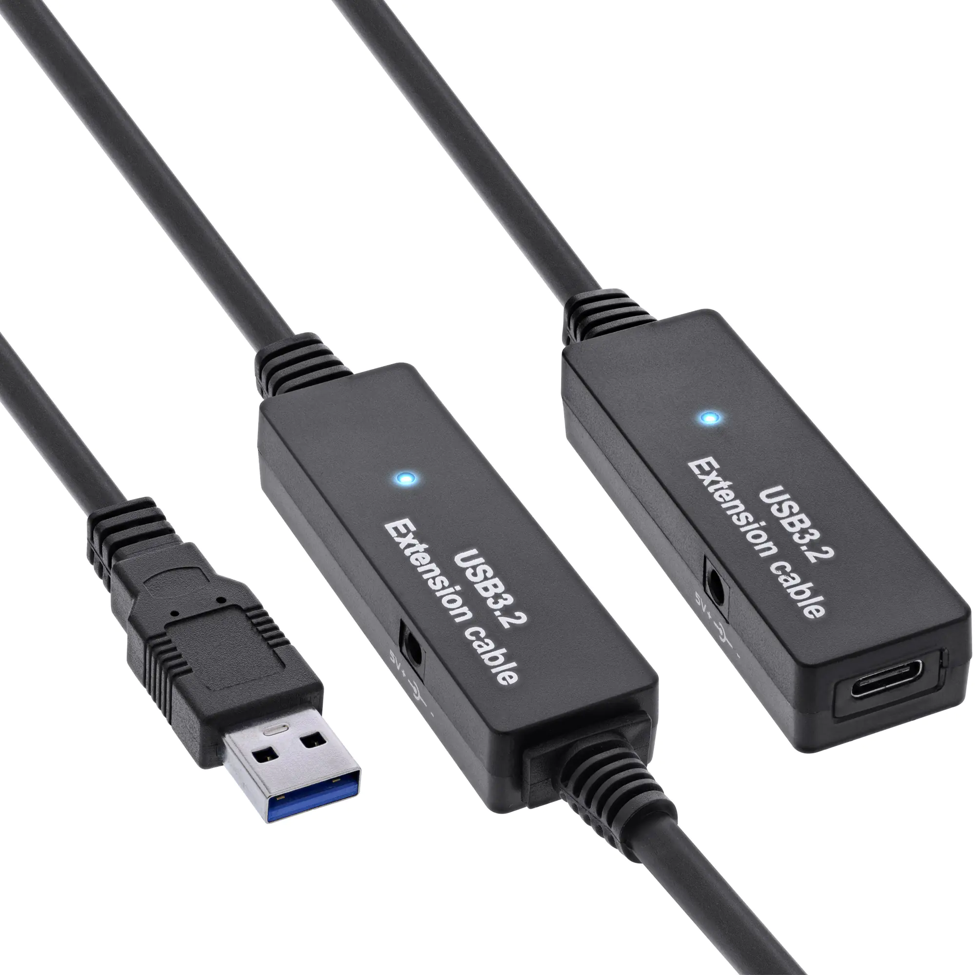 InLine USB 3.2 Gen.1 Aktiv-Verlängerung USB-A Stecker an USB-C Buchse 10m - Kabel - Digital/Date