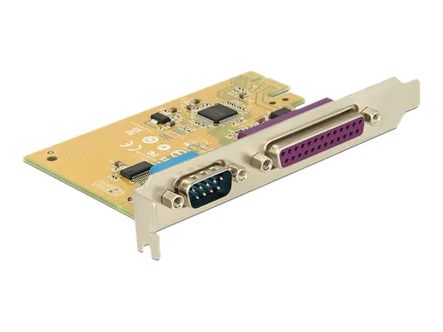 Delock PCI Express Card > 1 x Serial + 1 x Parallel - Adapter Parallel/Seriell - PCIe 2.0 - RS-232 x 1 + IEEE 1284 x 1