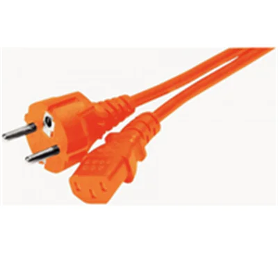 exertis Connect Netzanschlusskabel gerade orange 1.8 m - Strom/Netzteil