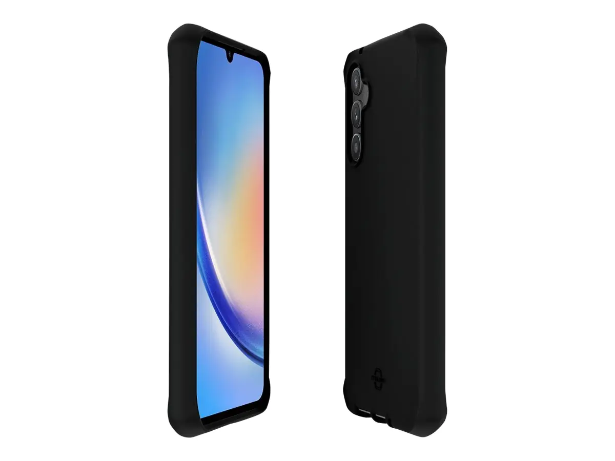 Mobilis SPECTRUM_R - Hintere Abdeckung für Mobiltelefon - widerstandsfähig - recycelt, antimikrobiell - Impacthane - Solid Black - für Samsung Galaxy A34 5G