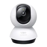 TP-LINK Tapo C220, IP-sikkerhedskamera, Indendørs, Trådløs, Skrivebord, Hvid, Sort, Sfæris