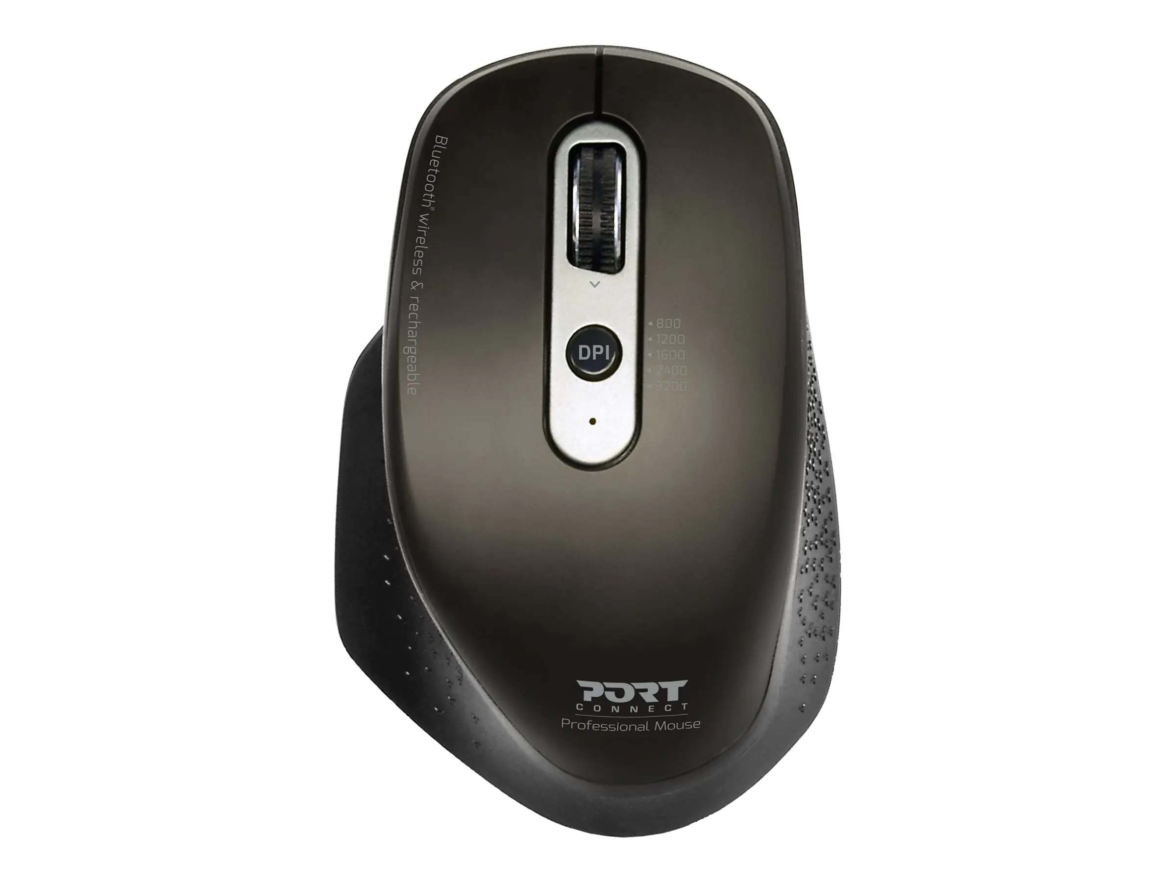 PORT Connect Professional office executive combo - Maus - optisch - 7 Tasten - kabellos - Bluetooth, 2.4 GHz - USB / USB-C Wireless-Empfänger