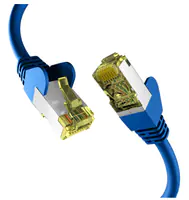 EFB-Elektronik - Patch-Kabel - RJ-45 (M) zu RJ-45 (M) - 2 m - 6 mm - S/FTP, PiMF - CAT 6a - geschirmt, halogenfrei, geformt, verseilt, Knickschutzmanschette, 10 Gigabit Ethernet, Steckerbelegung 1:1 - Blau