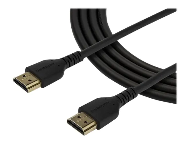 StarTech RHDMM1MP HDMI Kabel (2m, HDMI 2.0, 4k 60Hz, premium High Speed HDMI Kabel mit Ethernet, für Monitore oder TVs) - Premium Highspeed - HDMI-Kabel mit Ethernet - HDMI männlich zu HDMI männlich - 2 m - Schwarz - für P/N: TB3DKM2HDL