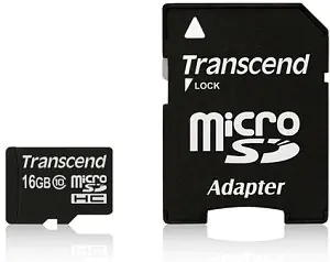 Transcend Premium - Flash-Speicherkarte (microSDHC/SD-Adapter inbegriffen) - 16 GB - UHS-I U1 / Class10 - microSDHC UHS-I