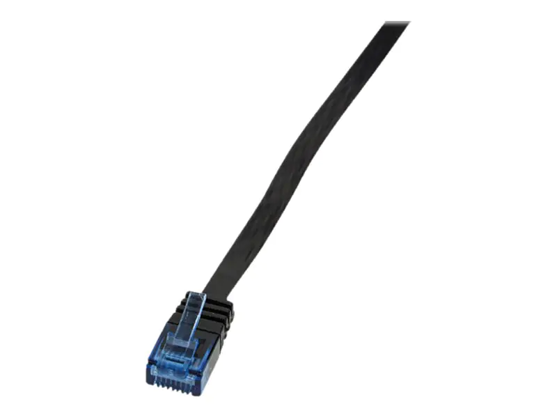 LogiLink - Patch-Kabel - RJ-45 (M) bis RJ-45 (M) - 50 cm - UTP - CAT 5e - flach - Schwarz