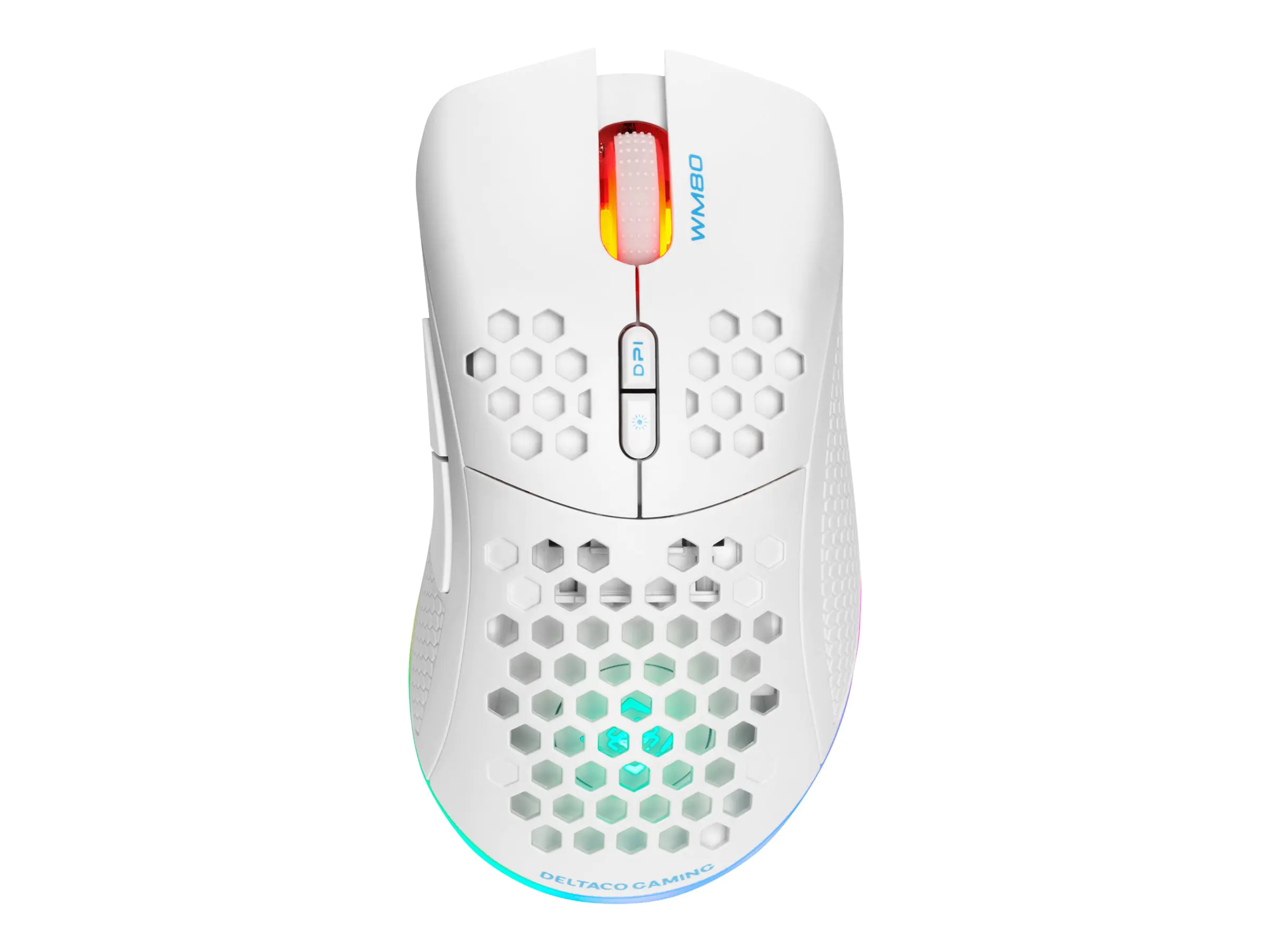 Deltaco GAMING WM80 - Maus - 7 Tasten - kabellos, kabelgebunden - 2.4 GHz - kabelloser Empfänger