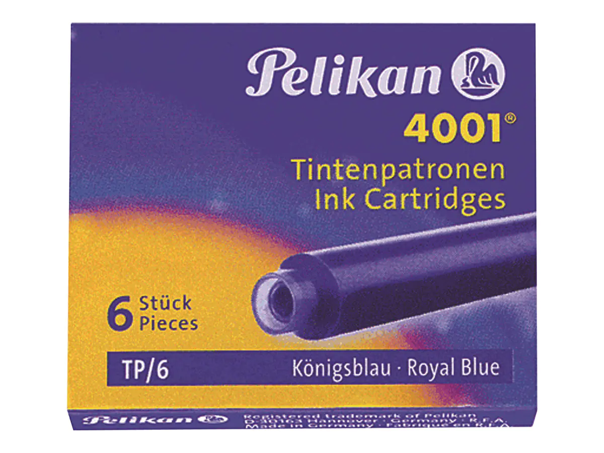 Pelikan 4001 TP/6 - Tintenpatrone - Königsblau - 0.8 ml (Packung mit 6) 301176