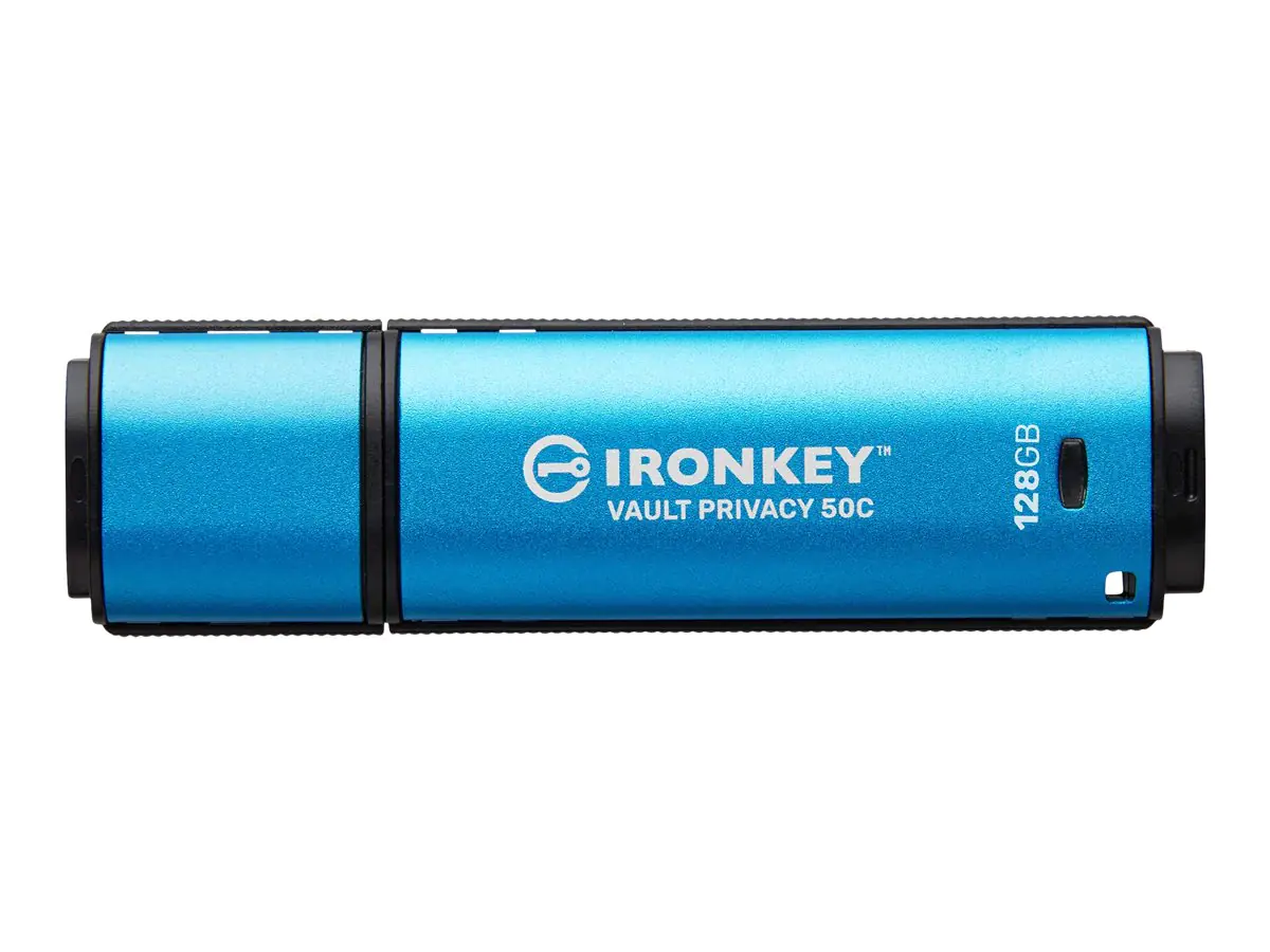 Kingston IronKey Vault Privacy 50 Series - USB-Flash-Laufwerk - verschlüsselt - 128 GB - USB-C 3.2 Gen 1 - TAA-konform