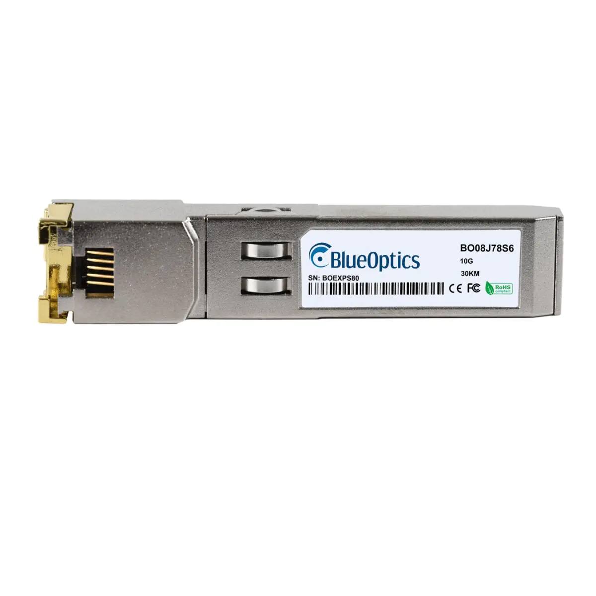 BlueOptics HPE Aruba JL563C BlueOptics BO08J78S6 SFP+ Transceiver, Kupfer RJ45, 10GBASE-T, 30 Meter