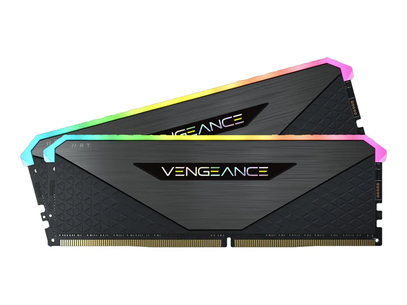 CORSAIR Vengeance RGB RT - DDR4 - Kit - 32 GB: 2 x 16 GB - DIMM 288-PIN - 3600 MHz / PC4-28800 - CL18 - 1.35 V - ungepuffert - non-ECC - Schwarz
