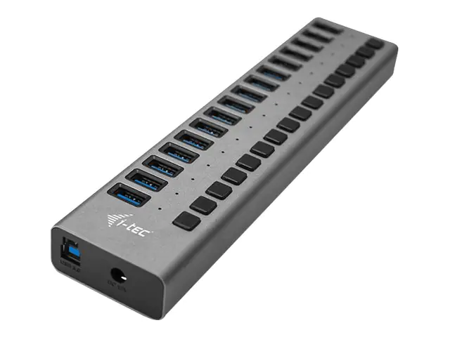 i-Tec USB 3.0 Charging HUB 16 port + Power Adapter 90 W - Hub - 16 x SuperSpeed USB 3.0 - Desktop