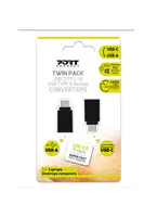 PORT Connect - USB-Adapter - USB Typ A (W) zu 24 pin USB-C (M) - USB 3.1 (Packung mit 2)