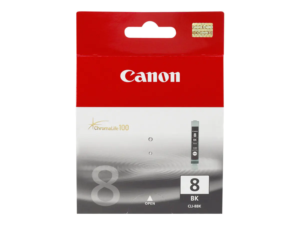 Canon CLI-8Bk - 13 ml - Schwarz - Original - Tintenbehälter - für PIXMA iP4300, iP4500, iP5300, MP520, MP600, MP610, MP810, MP960, MP970, MX850, Pro9000