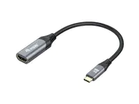 equip - Adapterkabel - 24 pin USB-C männlich zu HDMI weiblich - 15 cm - Grau - 1080p-Unterstützung, unterstützt 8K UHD (7680 x 4320), 2K Unterstützung, unterstützt 5K 60 Hz (5120 x 2880), 4K-Support (3840 x 2160)