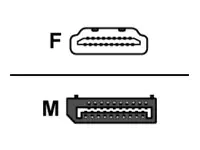 Helos Premium - Videoadapter - Mini DisplayPort männlich zu HDMI weiblich - Silber - 4K Unterstützung