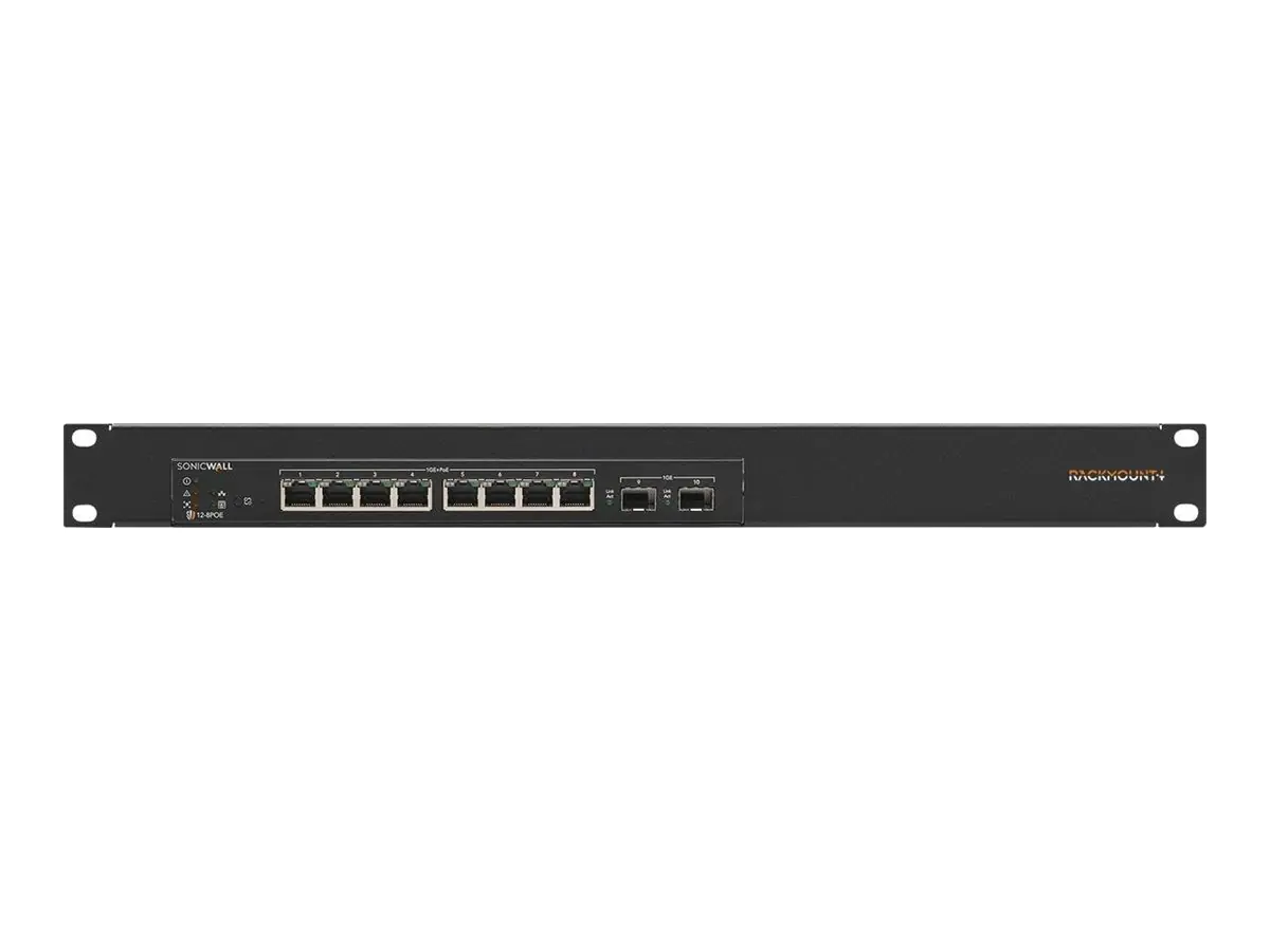 Rackmount.IT RM-SW-T8 - Montagesatz für Netzwerkgeräte - Rack montierbar - RAL 9005 - 1U - 48.3 cm (19")