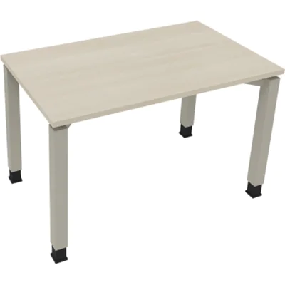 Schreibtisch Vierfuß Quadratrohr B1200xT700xH680-820 si/Akazie hell