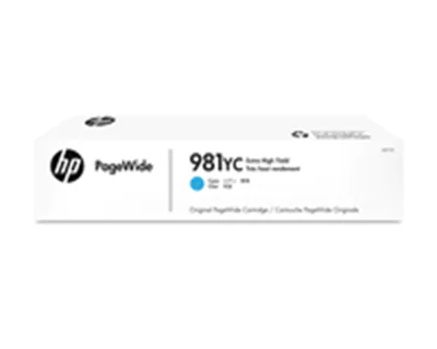 HP 981YC Cyan Contract PageWide Crtg, Original, Tinte auf Pigmentbasis, Cyan, HP, HP PageWide Enterprise Color 556/586, Tintenstrahldrucker L0R17YC