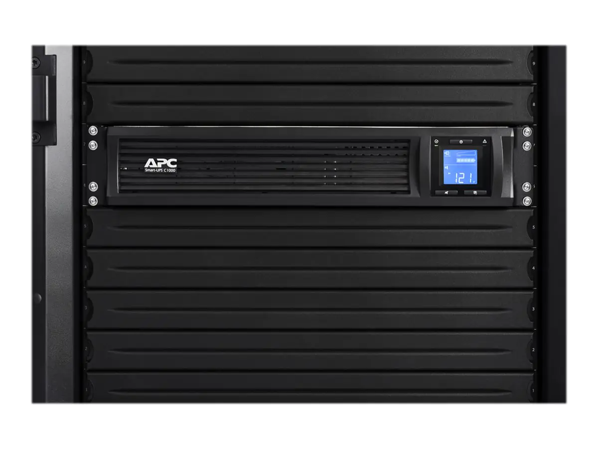 APC Smart-UPS C - USV (Rack - einbaufähig) - Wechselstrom 230 V - 600 Watt - 1000 VA - USB, serial - Ausgangsanschlüsse: 4 - 2U - Schwarz - mit APC SmartConnect - für P/N: AR4018SPX432, AR4024SP, AR4024SPX429, AR4024SPX431, AR4024SPX432, NBWL0356A