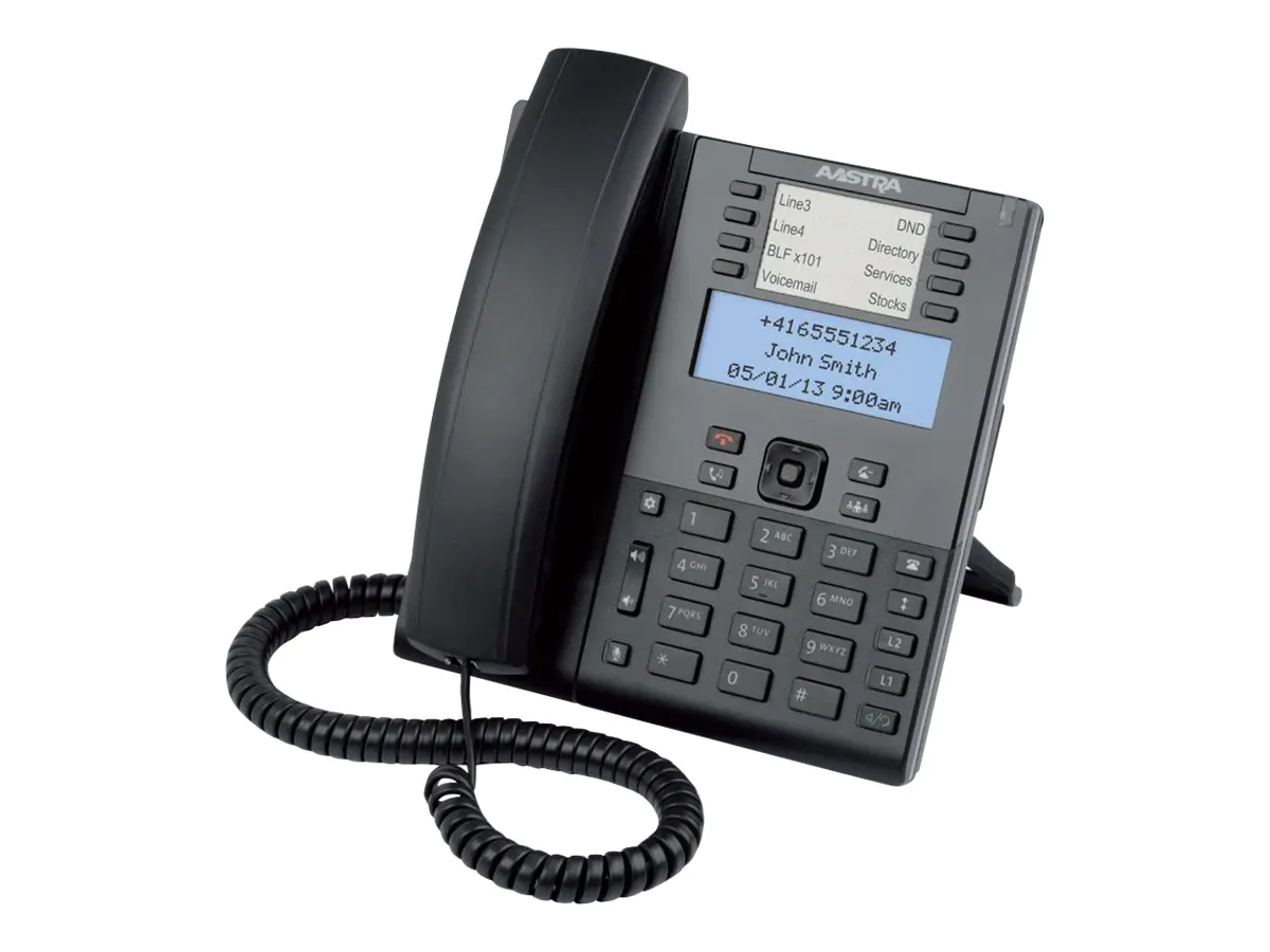 Mitel 6865 - VoIP-Telefon - dreiweg Anruffunktion - SIP, RTCP, RTP, SRTP - 9 Leitungen