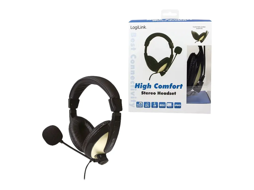 LogiLink Stereo Headset with High Comfort - Headset - ohrumschließend - kabelgebunden