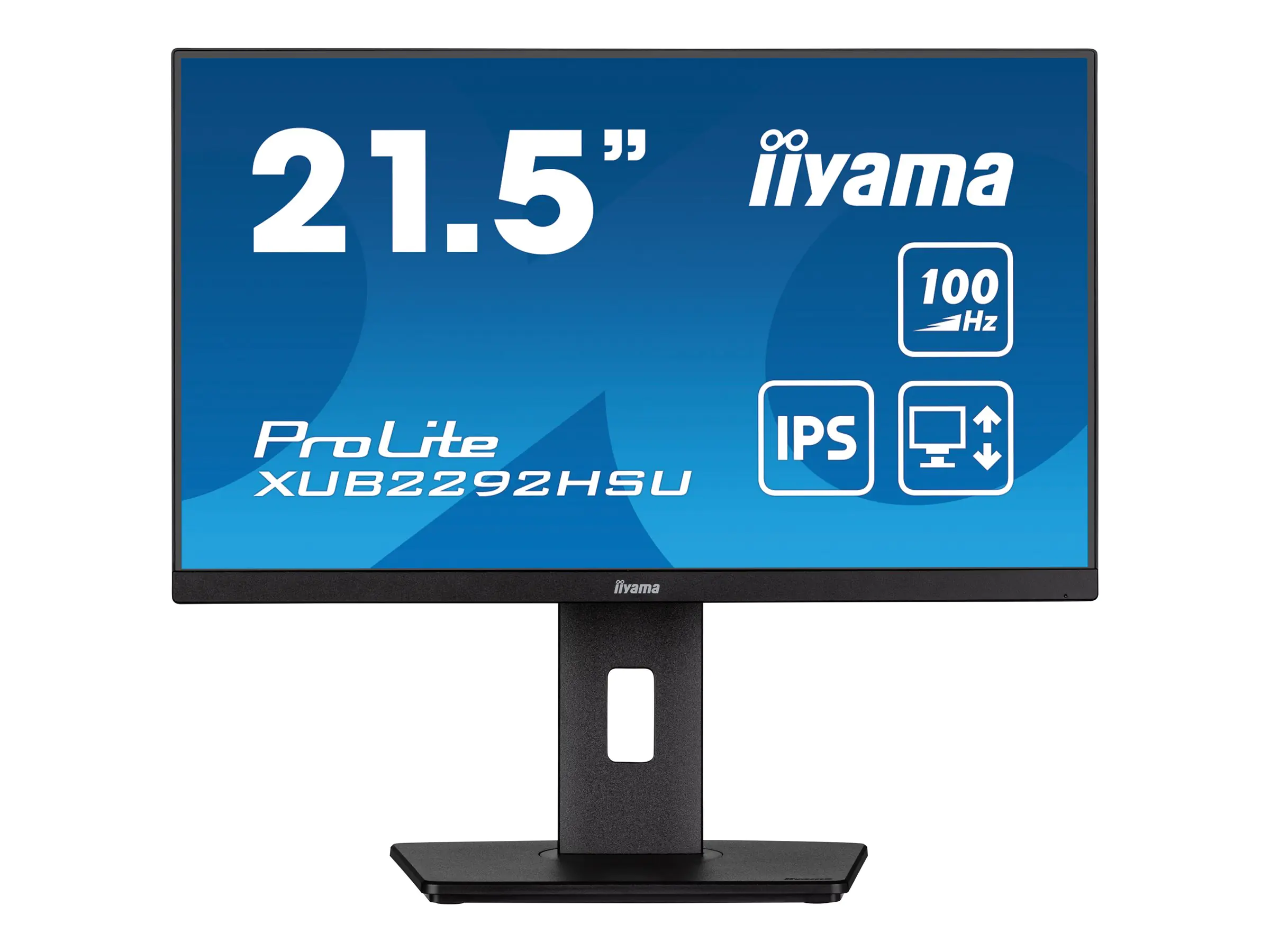 iiyama ProLite XUB2292HSU-B6 - LED-Monitor - 55.9 cm (22") (21.5" sichtbar) - 1920 x 1080 Full HD (1080p) @ 100 Hz - IPS - 250 cd/m² - 1000:1 - 0.4 ms - HDMI, DisplayPort - Lautsprecher - mattschwarz
