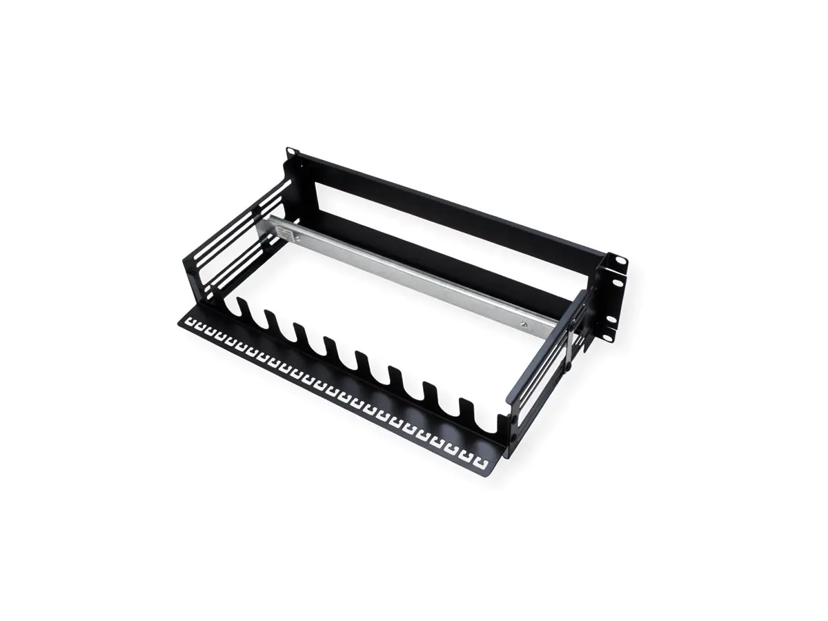 VALUE Rackrahmenunterstützung - mit Kabelmanagement - Schwarz - 3U - 48.3 cm (19") 26.99.0340