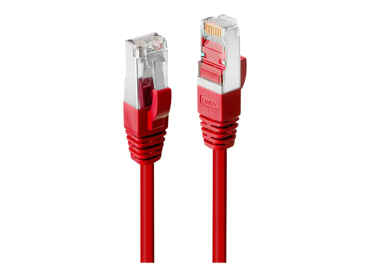 Lindy Premium - Patch-Kabel - RJ-45 (M) zu RJ-45 (M) - 5 m - SSTP-Kabel - CAT 6 - halogenfrei, ohne Haken - Rot