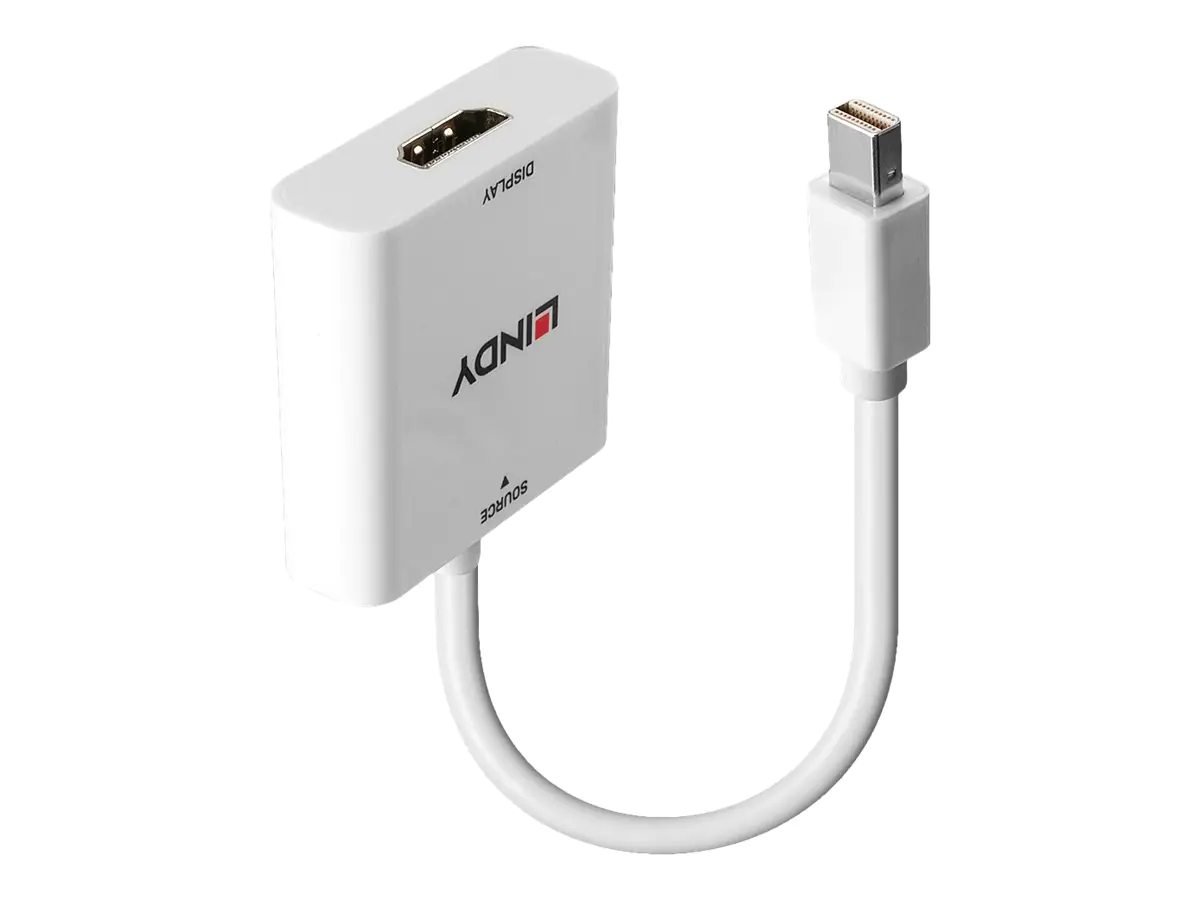 Lindy - Videoadapter - DisplayPort männlich zu HDMI weiblich - 18 cm - Schwarz - unterstützt 1920 x 1080 bei 60 Hz