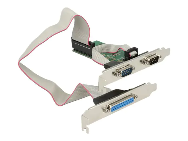 DeLock PCI Express Card > 2 x Serial RS-232 + 1 x Parallel - Adapter Parallel/Seriell - PCIe 2.0 Low-Profile - RS-232 x 2 + IEEE 1284 x 1