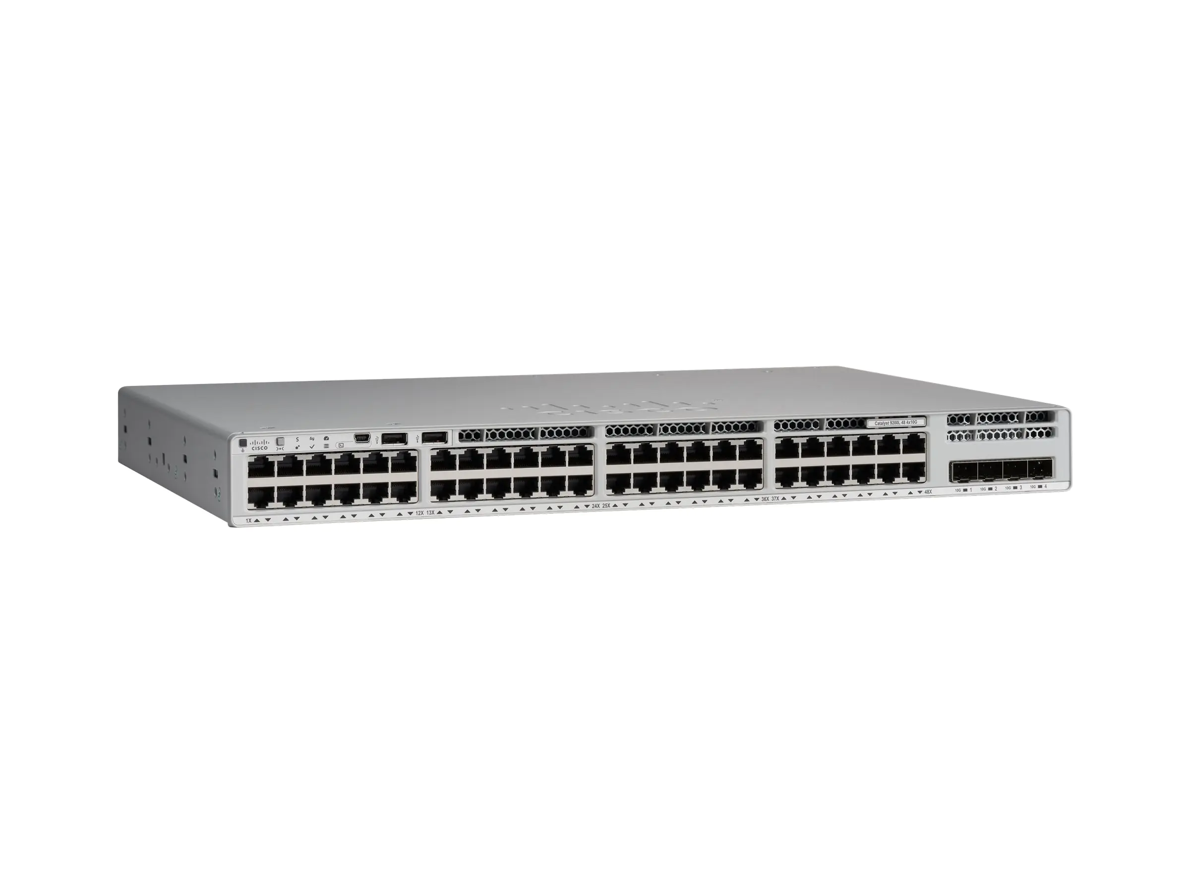 Cisco Catalyst 9200L - Network Essentials - Switch - L3 - managed - 48 x 10/100/1000 + 4 x 10 Gigabit SFP+ (Uplink) - an Rack montierbar