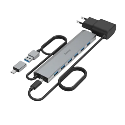 Hama USB-Hub Essential Line USB 3.2 Gen 1 anthrazit