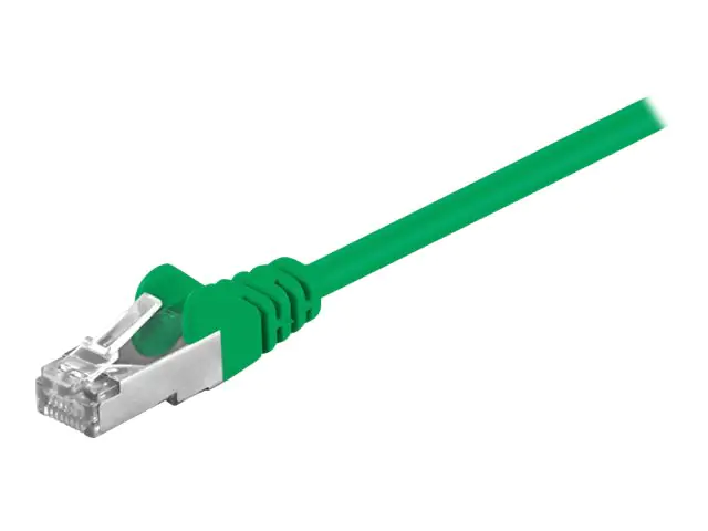 goobay - Netzwerkkabel - RJ-45 (M) zu RJ-45 (M) - 3 m - SF/UTP - CAT 5e - geformt - grün