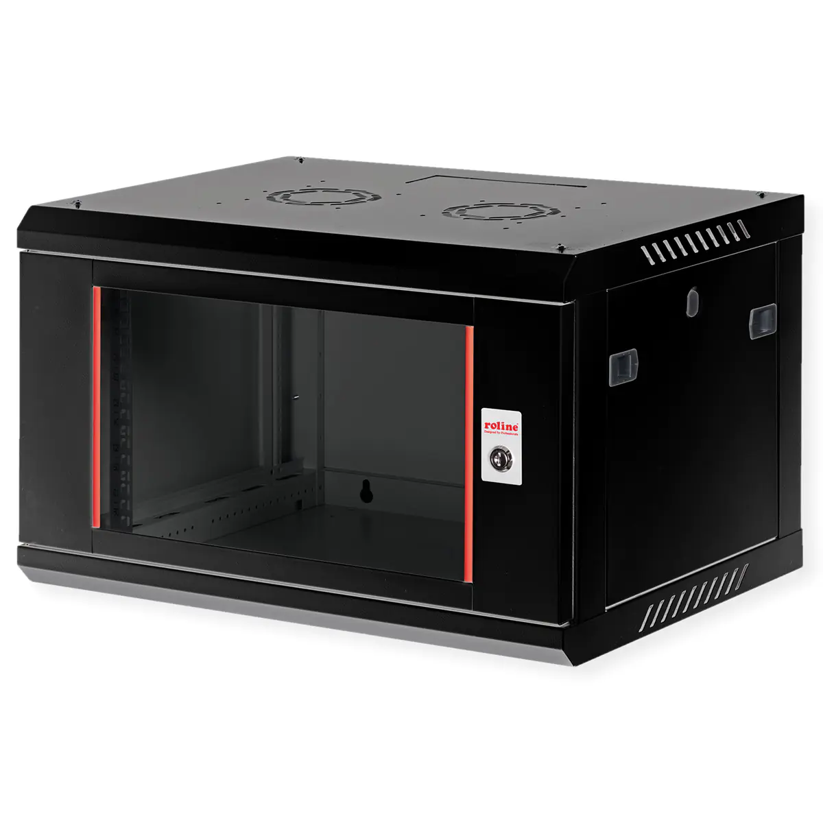 ROLINE Basic Plus - Gehäuse Netzwerkschrank - 600x450 BxT - geeignet für Wandmontage - Jet Black, RAL 9005 - 6U - 48.3 cm (19") 26.21.0283