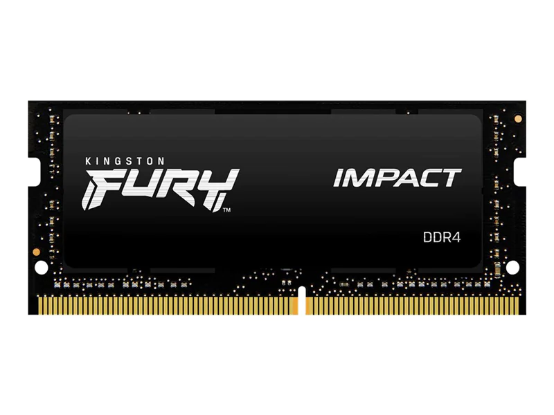 Kingston FURY Impact - DDR4 - Modul - 16 GB - SO DIMM 260-PIN - 3200 MHz / PC4-25600 - CL20 - 1.2 V - ungepuffert - non-ECC - Schwarz