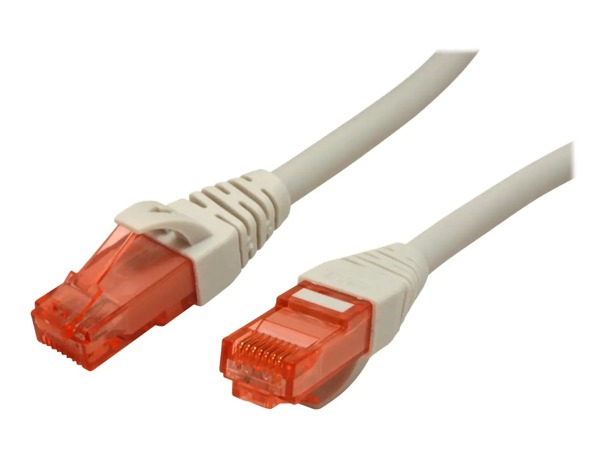 Roline - Patch-Kabel - RJ-45 (M) bis RJ-45 (M) - 5 m - UTP - CAT 6 - halogenfrei, geformt, verseilt - Grau