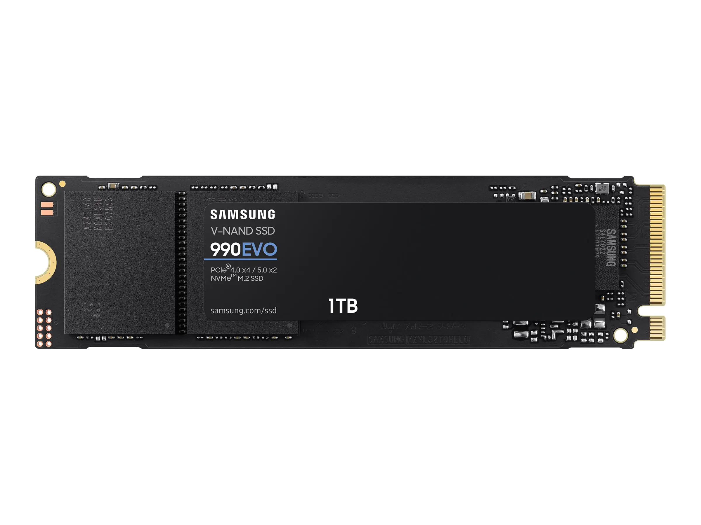 Samsung 990 EVO MZ-V9E1T0BW - SSD - verschlüsselt - 1 TB - intern - M.2 2280 - PCIe 5.0 x2 (NVMe) - 256-Bit-AES - TCG Opal Encryption 2.0