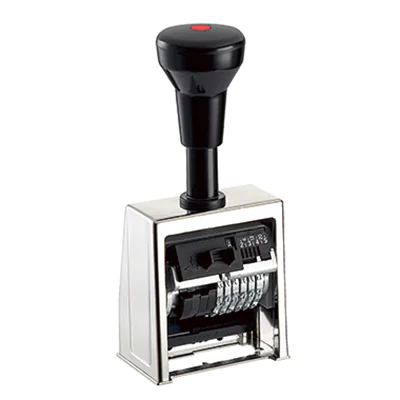 REINER Paginierstempel Numeroteur B6 200300-011 6Räder vercromt/sw